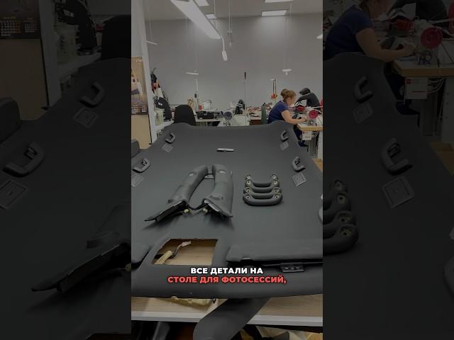 Черный потолок на Toyota Land Cruiser 200  Под ключ вместе со стойками, козырьками и пластиком