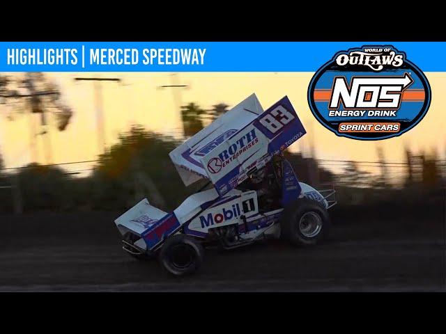 World of Outlaws NOS Energy Drink Sprint Cars | Merced Speedway | September 14, 2024 | HIGHLIGHTS