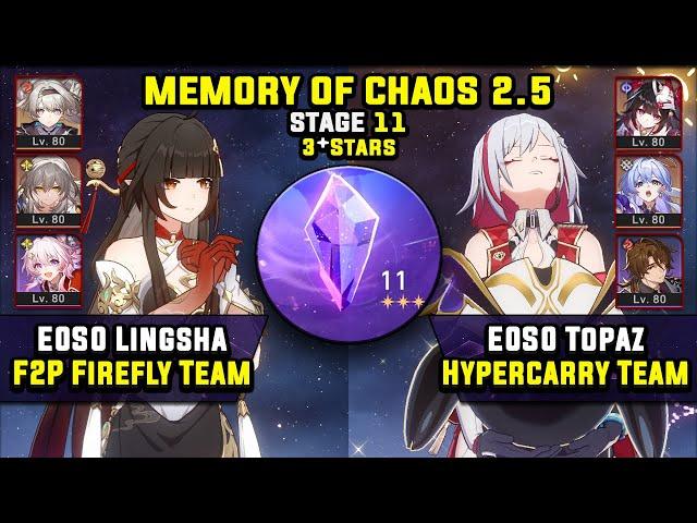 E0 Lingsha F2P Super Break & E0 Topaz Hypercarry (3 Stars) Memory Of Chaos 11 Honkai Star Rail 2.5