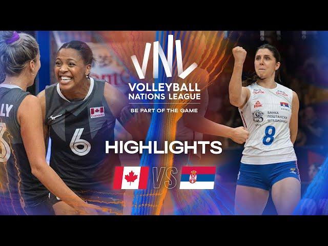 Canada  vs. Serbia  - Highlights | Week 1 | Women's VNL 2025