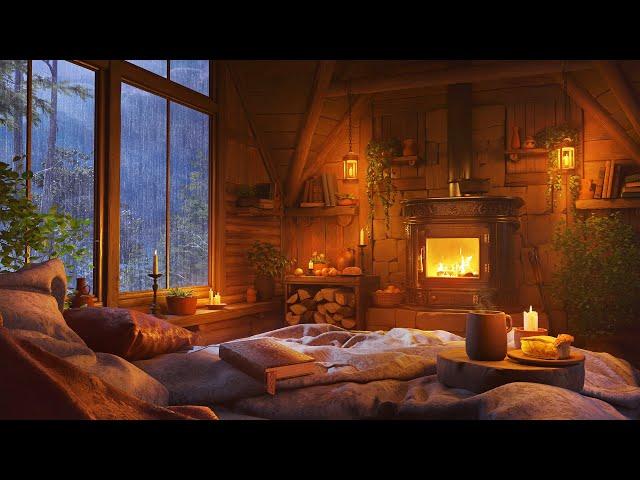 Rain Sounds For Sleeping - Instantly Fall Asleep With Rain Sounds At Night in a Rustic Cabin