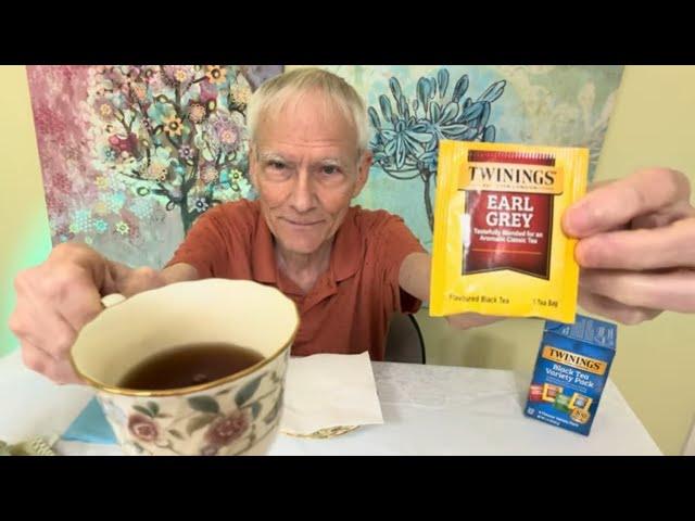 Twinings Earl Grey flavoured black tea ASMR!  [food review]