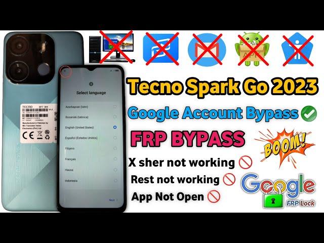 Tecno Spark Go 2023 (BF7) FRP Bypass | New Trick | FRP Unlock Tecno SPARK Go 2023 | Very Easy Trick