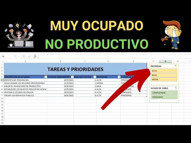   EXCEL PRODUCTIVO: Como Crear una TABLA para PRIORIZAR Tareas con EXITO