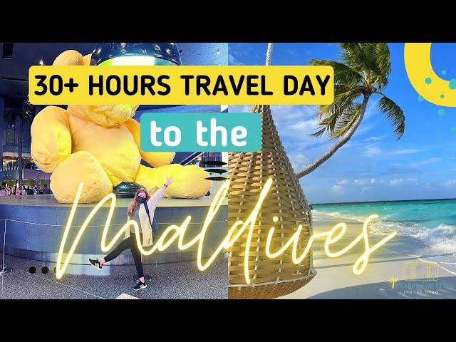 30+ Hours Travel Day To The MALDIVES in Qatar QSUITE | DOHA Airport Al Mourjan Business Class Lounge