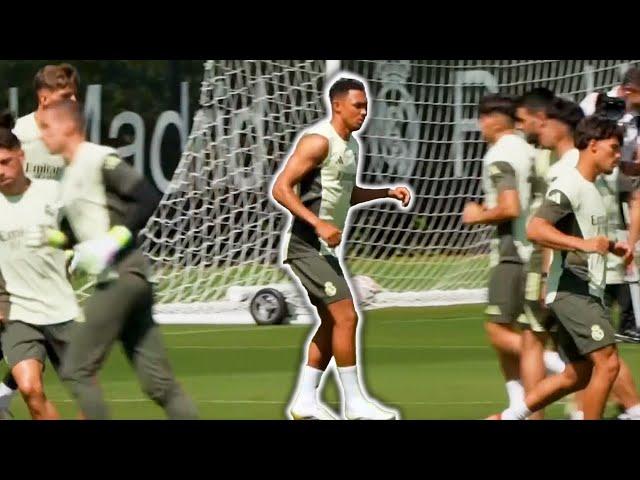 Trent Alexander-Arnold TRAINS with Real Madrid for the FIRST TIME ahead of Al Hilal clash 