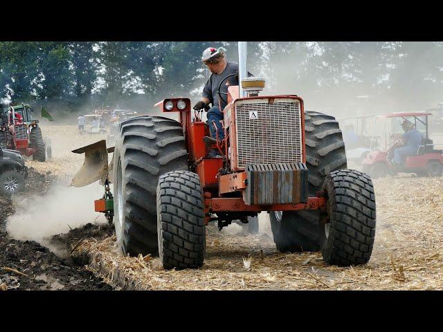 Vintage Tractors Plowing at Half Century of Progress Show 2023 | Great Looking Tractor in Field