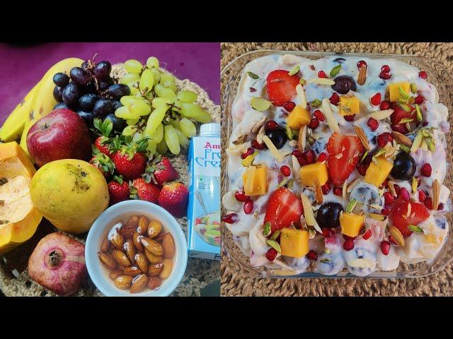 Ramadan Special Fruit Cream Chat Recipe | Fruit Cream Dessert | Zayka India