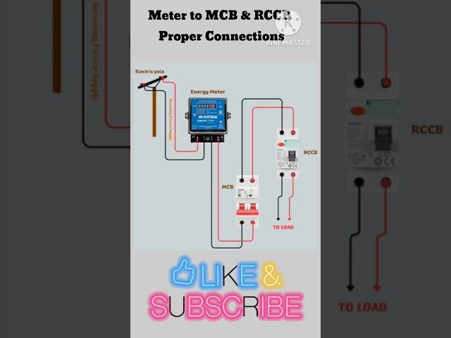 Meter to MCB & RCCB Proper Connections#Electrical#Engineering#Electrical#experts#