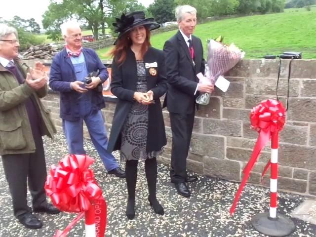 the South Tynedale Railway, she's Cut Red Ribbon on at the New Railway Station - 'SLAGGYFORD'