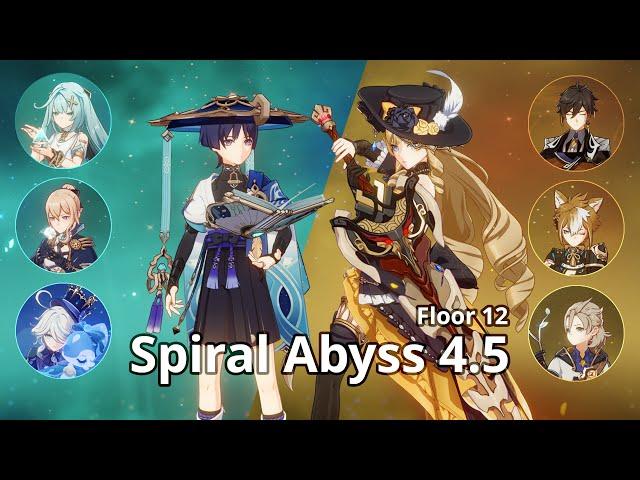 Scaramouche C1 & Navia C0 - Spiral Abyss 4.5 Floor 12 (9 Stars) | Genshin Impact