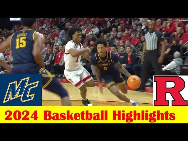 Merrimack vs #24 Rutgers Basketball Game Highlights 11 20 2024