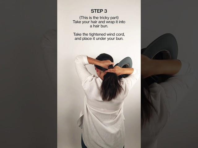 Hot to tie your hair in a Tilley hat