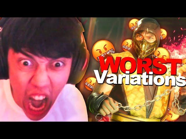 I RAGED Using The WORST Variations on Mortal Kombat 11!