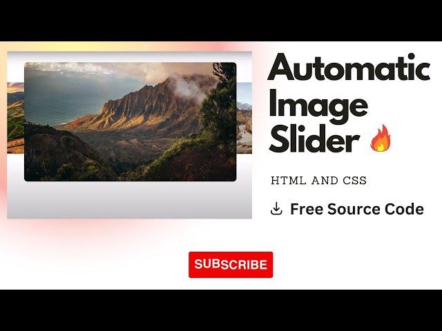 Automatic image slider html and css | carousel html css javascript | carousel slider | image slider