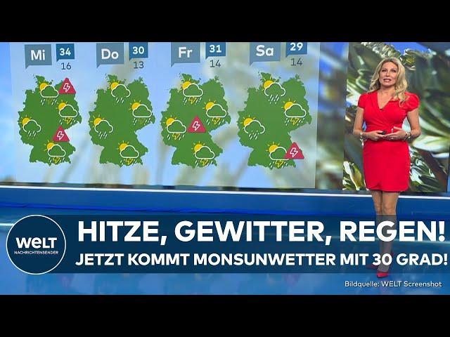 WETTER: In ganz Deutschland herrscht „Hochsommerwetter“! Es wird schwül-heiß mit heftigen Gewittern