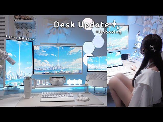 Desk update로망을 가득담은 게임룸 꾸미기 | 게이밍 노트북 언박싱, 노트북 데스크 테리어, 화이트 데스크셋업 | ASUS ROG Zephyrus G16(GU605)