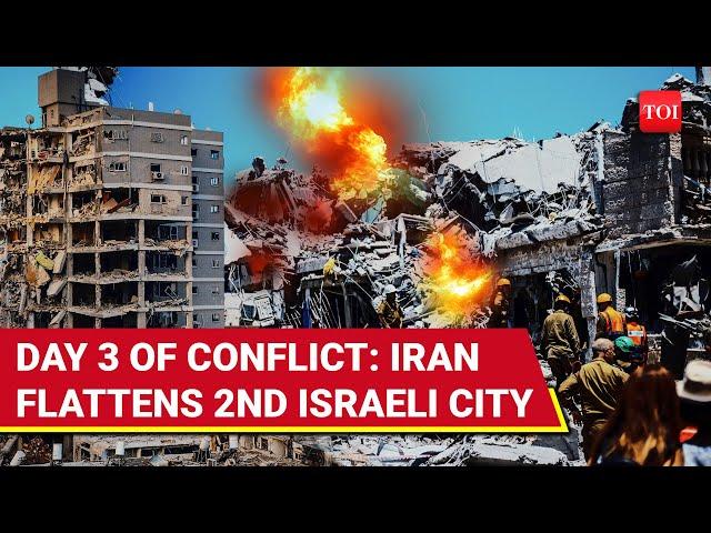 Iran's 100+ Ballistic Missile Barrage DESTROYS 2nd Israeli City | Watch Chilling Footage Of Bat Yam