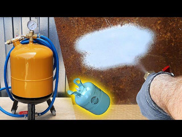 Men's dream. Rust removal. Portable Air Sandblaster using Gas Bottle | DIY | Very Powerful