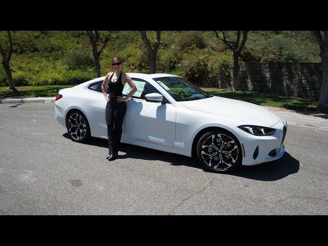 2025 BMW 430i Coupe Review in Alpine White / 19" Wheels / Cognac Interior / BMW Test Drive Review