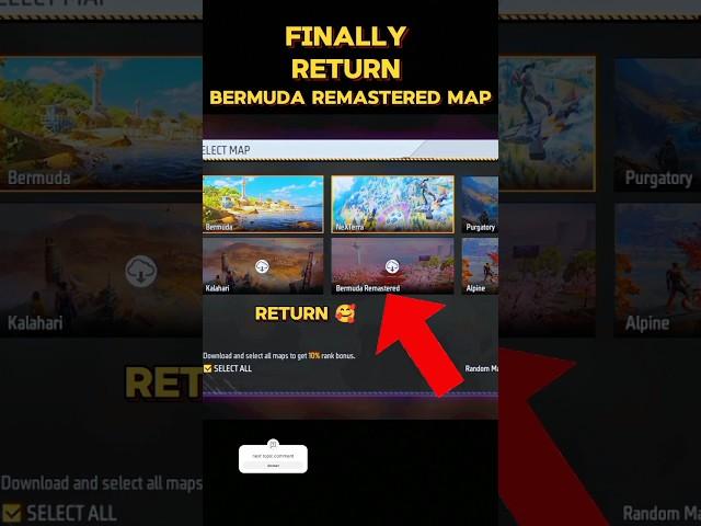 Finally Bermuda remastered Return  ff return date #Naireboye11m #freefire