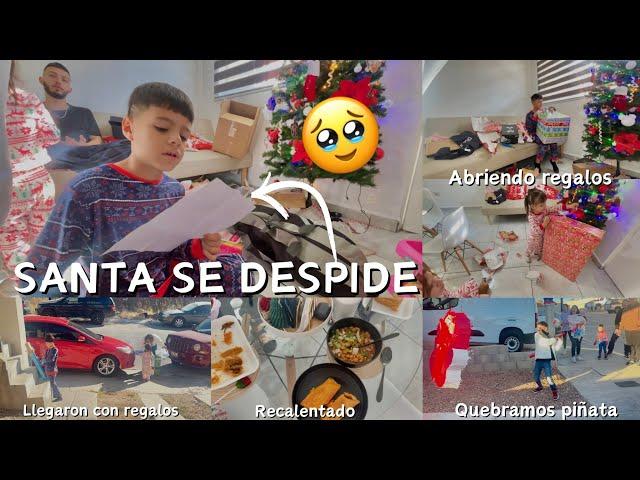 LLEGO SANTA CLAUS Y SE DESPIDE DE ALEJANDRO  Abriendo los regalos  Quebrando piñata🪅 Intercambio