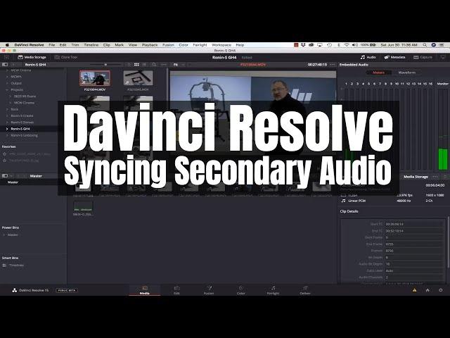 Davinci Resolve - Syncing Secondary Audio