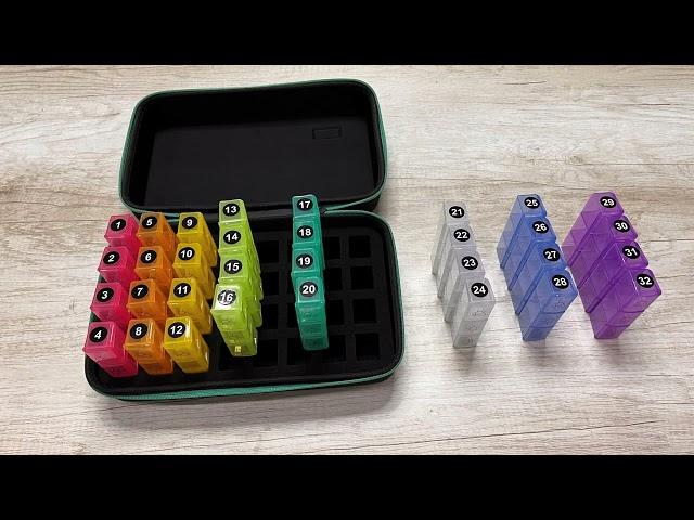 Pill Holder with Hard Shell Travel case
