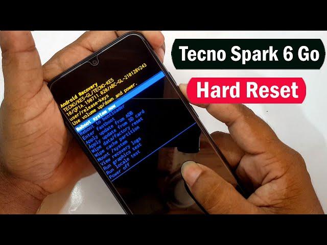 TECNO SPARK 6 GO HARD RESET | TECNO SPARK 6 GO (KE5) FACTORY RESET/PATTERN UNLOCK  WITHOUT PC |