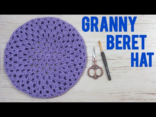 The most simple crochet beret hat for beginners granny beret hat