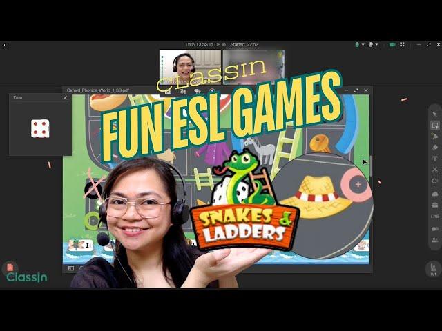 Exciting and Easy ESL Games | Play Snakes and Ladders through Classin | Sample Class