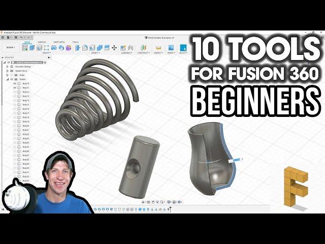 Getting Started with Fusion 360 Part 3 - Modeling with SOLID TOOLS!