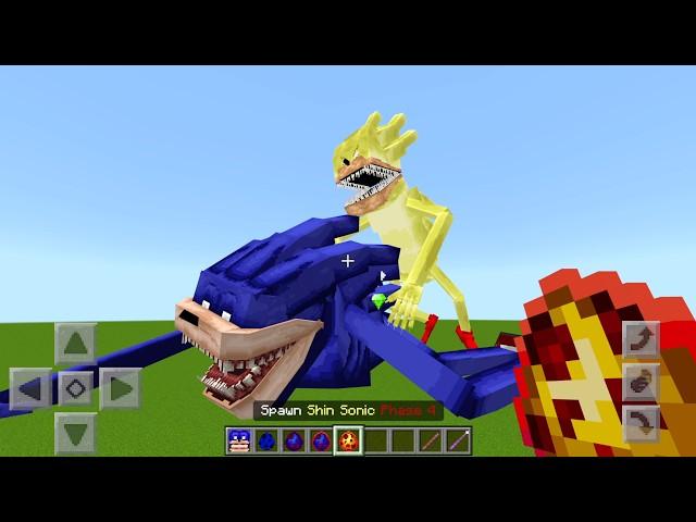 NEW Shin Sonic vs OLD Shin Sonic Mod ADDON UPDATE in MINECRAFT PE