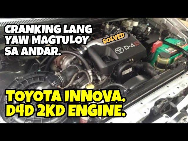 TOYOTA INNOVA 2KD ENGINE // CRANKING LANG HINDI TUMUTULOY SA ANDAR SOLVED.