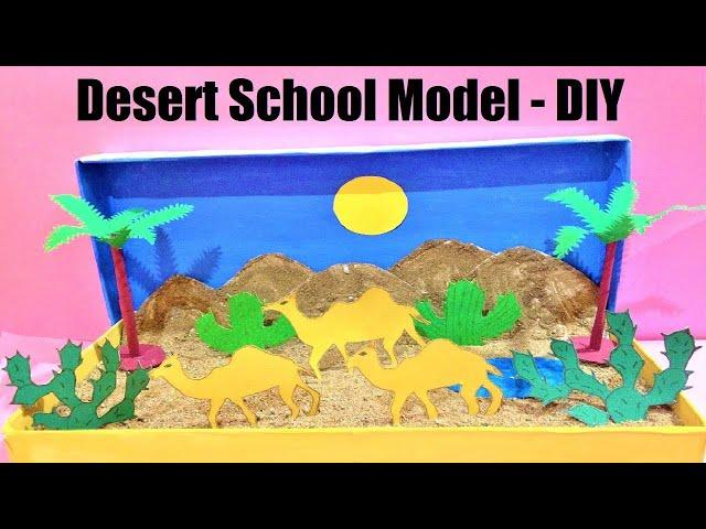 desert model making using cardboard | diy | best out of waste | howtofunda | still model