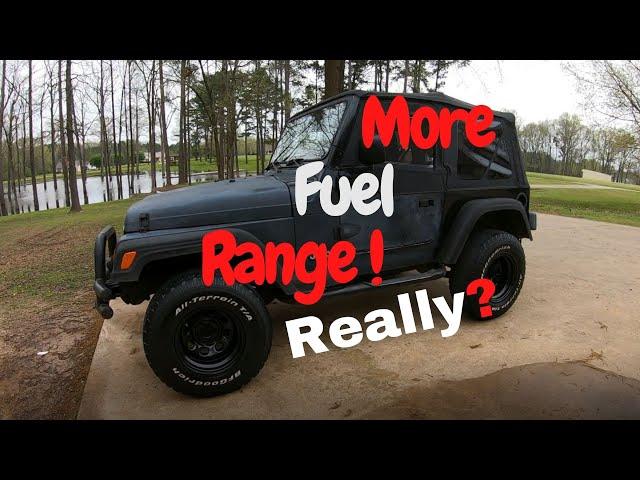 Jeep Wrangler TJ Fuel Tank Mod! 15 gal Tank to 19 gal!  Extended Fuel Range!