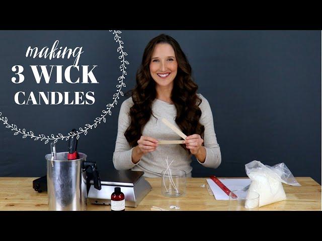 How to Make Soy Three Wick Candles - Perfect Triple Wick Candle Making - 3 Wick Step by Step