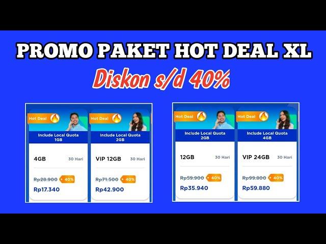 PROMO INTERNET XL PAKET HOT DEAL TERMURAH 2024 #hotdealxl #xtracombovipxl #xtraregulerxl