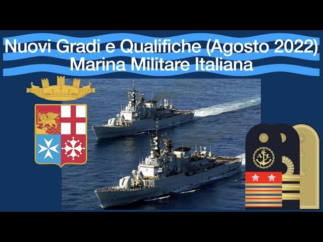 Gradi e Qualifiche Marina Militare Italiana - Spallina (Agosto 2022)