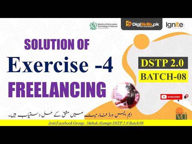 freelancing exercise 4 batch 8 | dstp 2.0 batch 08 freelancing exercise 4 solution