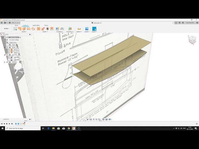 Fusion 360 drawing an optimist