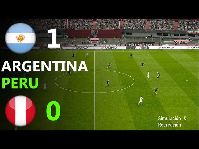  Argentina 1-0 Peru / World Championship Qualifiers / Highlights - Video Game Simulation