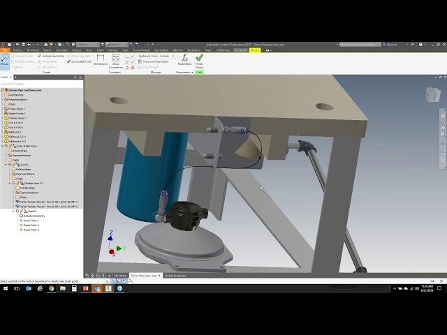 Inventor 2019 Tube and Pipe Tools Overview