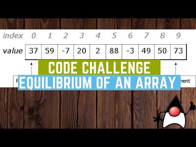 Find the Equilibrium point of an Array - O(n)