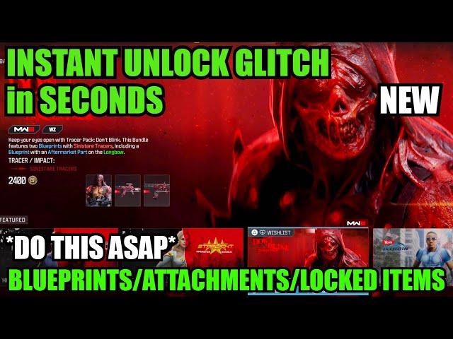 NEW INSTANT UNLOCK GLITCH MW3 in SECS! *USE ASAP* BLUEPRINTS/ATTACHMENTS! MW3 GLITCH! WARZONE GLITCH