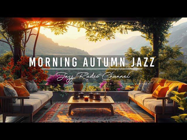 Begin Your Week with Fresh Autumn Atmosphere at Morning Coffee Porch with Positive Jazz Music