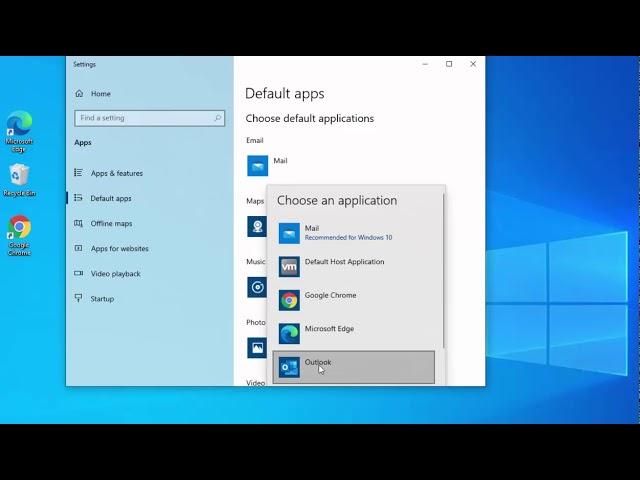 Outlook How to Make Your Default Email Client in Windows 10