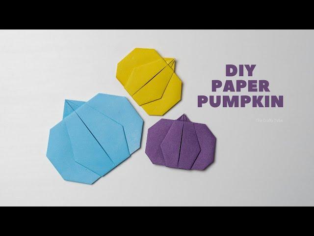 DIY Paper Pumpkin | How To Make A Paper Pumpkin | The Crafty Tube