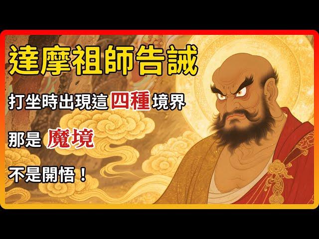 達摩祖師告誡：打坐時出現這四種「境界」，那是魔境，不是開悟！#佛教 #佛教故事 #佛法智慧 #修行 #開悟