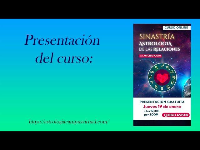 Presentación del curso de Astrología de las relaciones